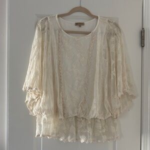 Democracy Cream Lace Blouse